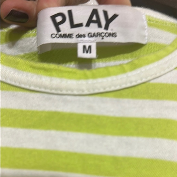 Comme des Garcons Green and Red Long Sleeve Tee - Picture 2 of 5